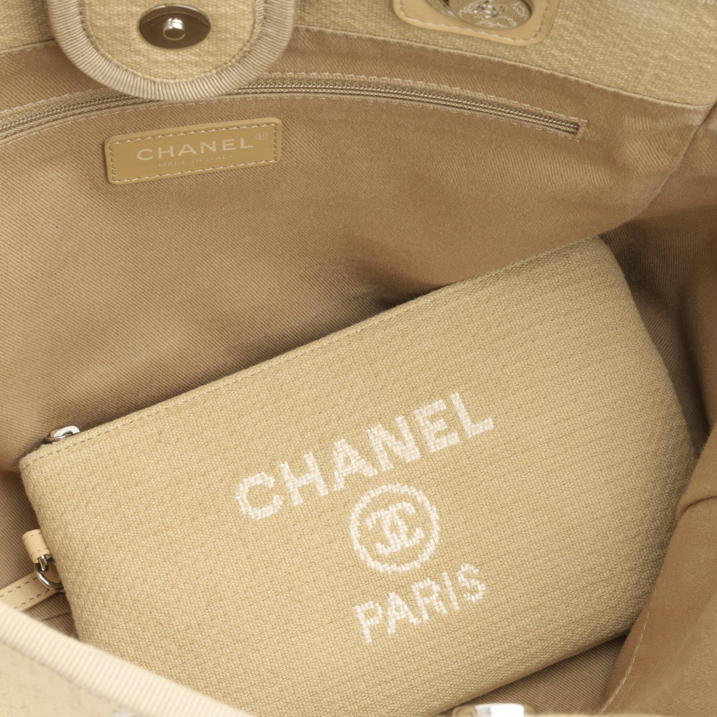 Chanel Deauville Caviar Black Tote Bag