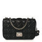Dior Miss Dior Shoulder Bag In Black Lambskin Leather With Silver Hardware