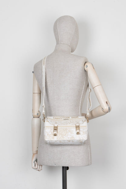 Christian Dior Diorcamp Messenger Bag White Gold