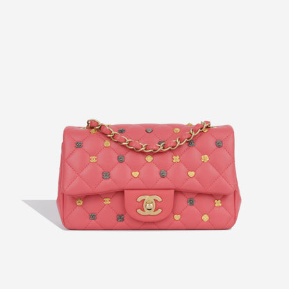 Chanel Classic Flap Lambskin Gold Shoulder Bag Style 66