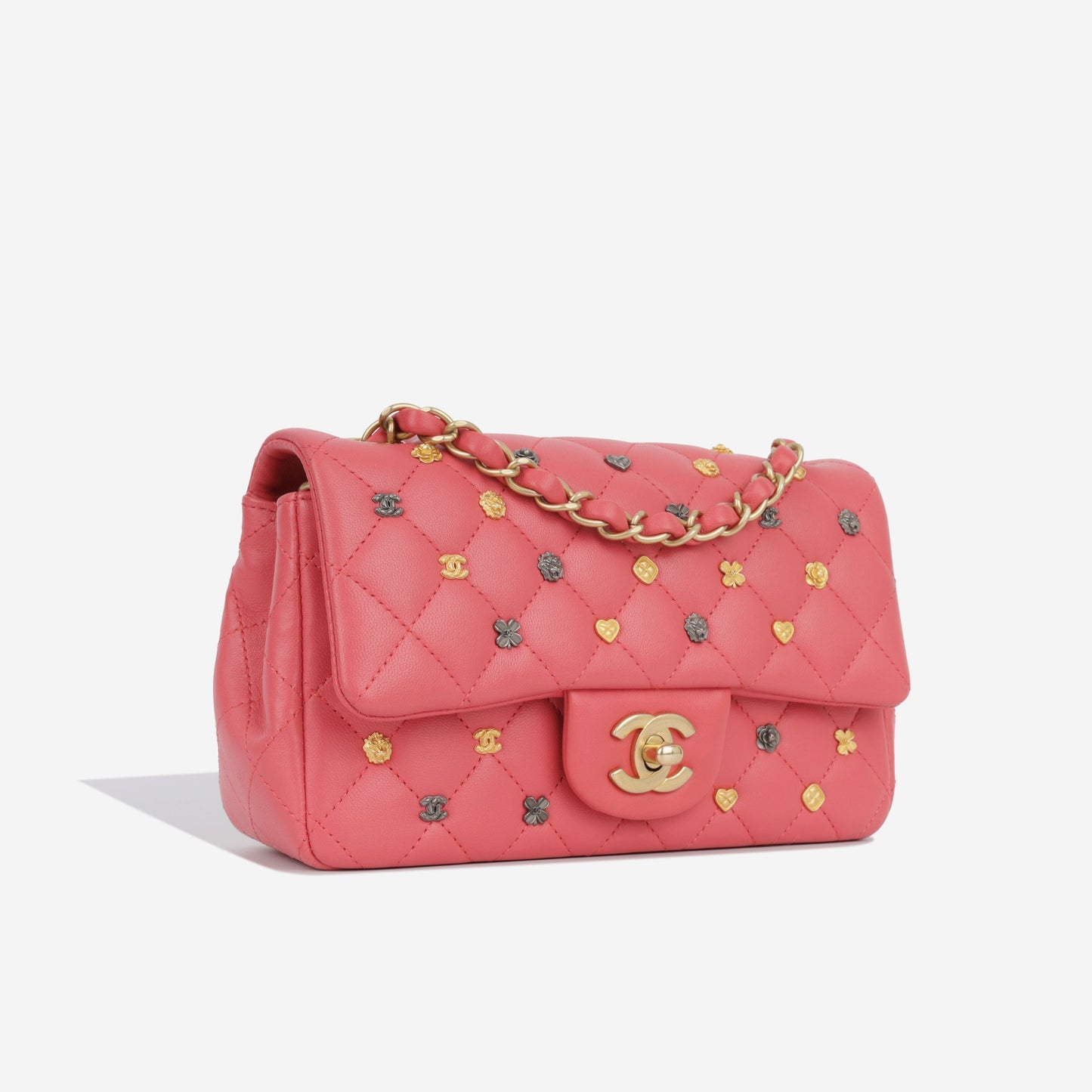 Chanel Classic Flap Lambskin Gold Shoulder Bag Style 66