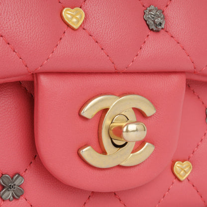 Chanel Classic Flap Lambskin Gold Shoulder Bag Style 66