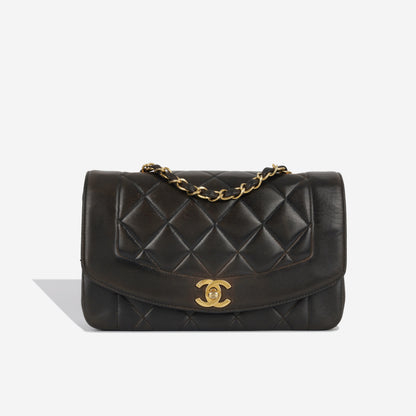 Chanel Classic Flap Lambskin Black Shoulder Bag Style 288