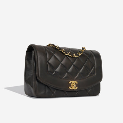 Chanel Classic Flap Lambskin Black Shoulder Bag Style 288