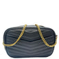 Saint Laurent Lou Leather Black Crossbody Style 37