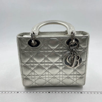 Lady Dior ABCdior Small Silver Cannage Lambskin Handbag