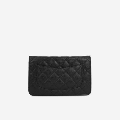 Chanel Wallet On Chain Lambskin Black Crossbody Style 5