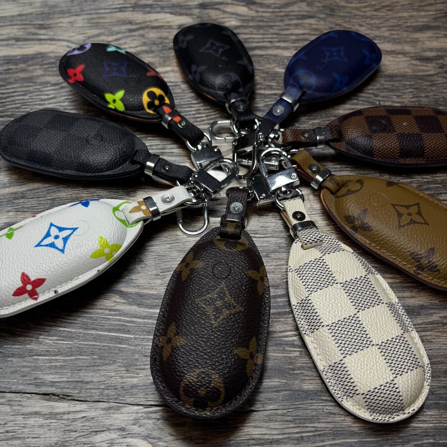 Premium LV Canvas Key Case for Mercedes-Benz – Handmade from Authentic Upcycled