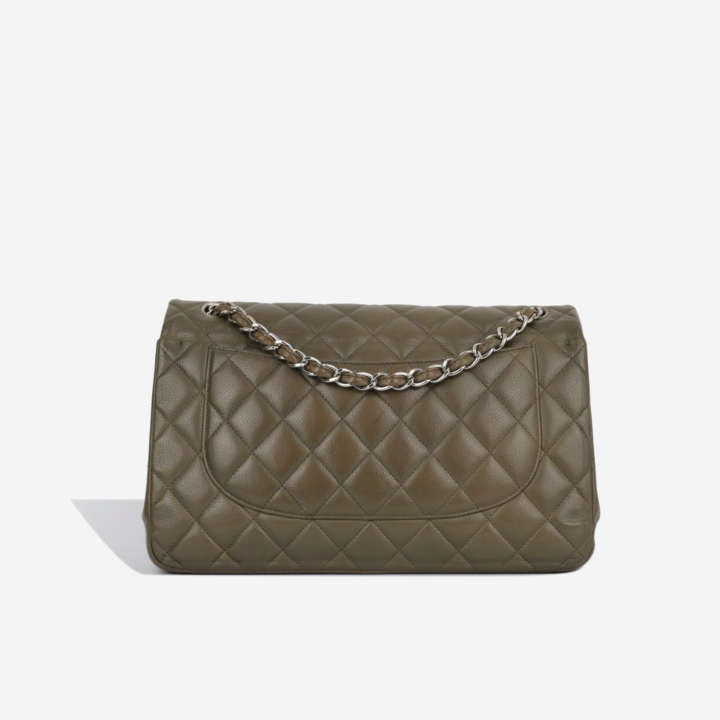 Chanel Classic Flap Caviar Silver Shoulder Bag Style 3