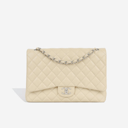 Chanel Classic Flap Caviar Silver Shoulder Bag Style 6