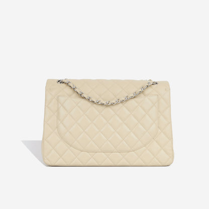 Chanel Classic Flap Caviar Silver Shoulder Bag Style 6