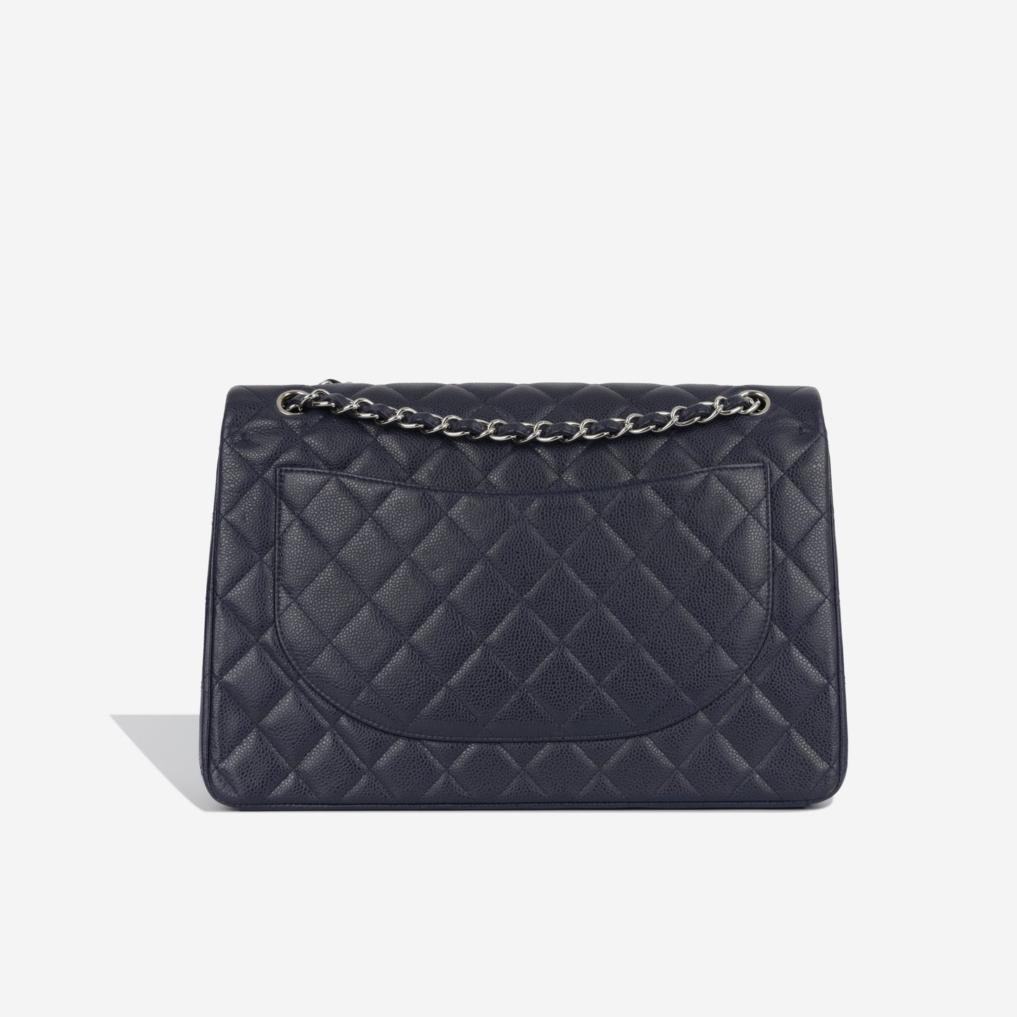 Chanel Classic Flap Caviar Silver Shoulder Bag Style 7