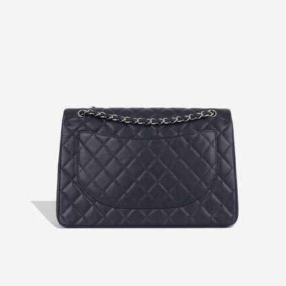 Chanel Classic Flap Caviar Silver Shoulder Bag Style 7