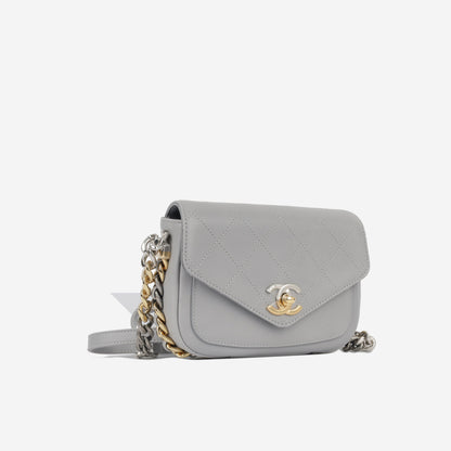 Chanel Classic Flap Calfskin Gold Shoulder Bag Style 8