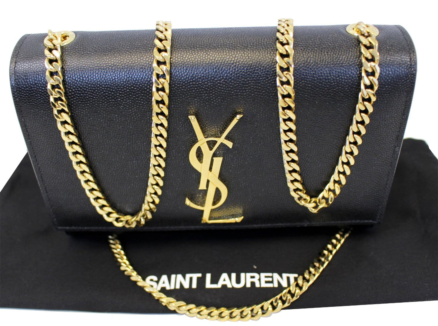 Saint Laurent Kate Leather Black Crossbody Style 2