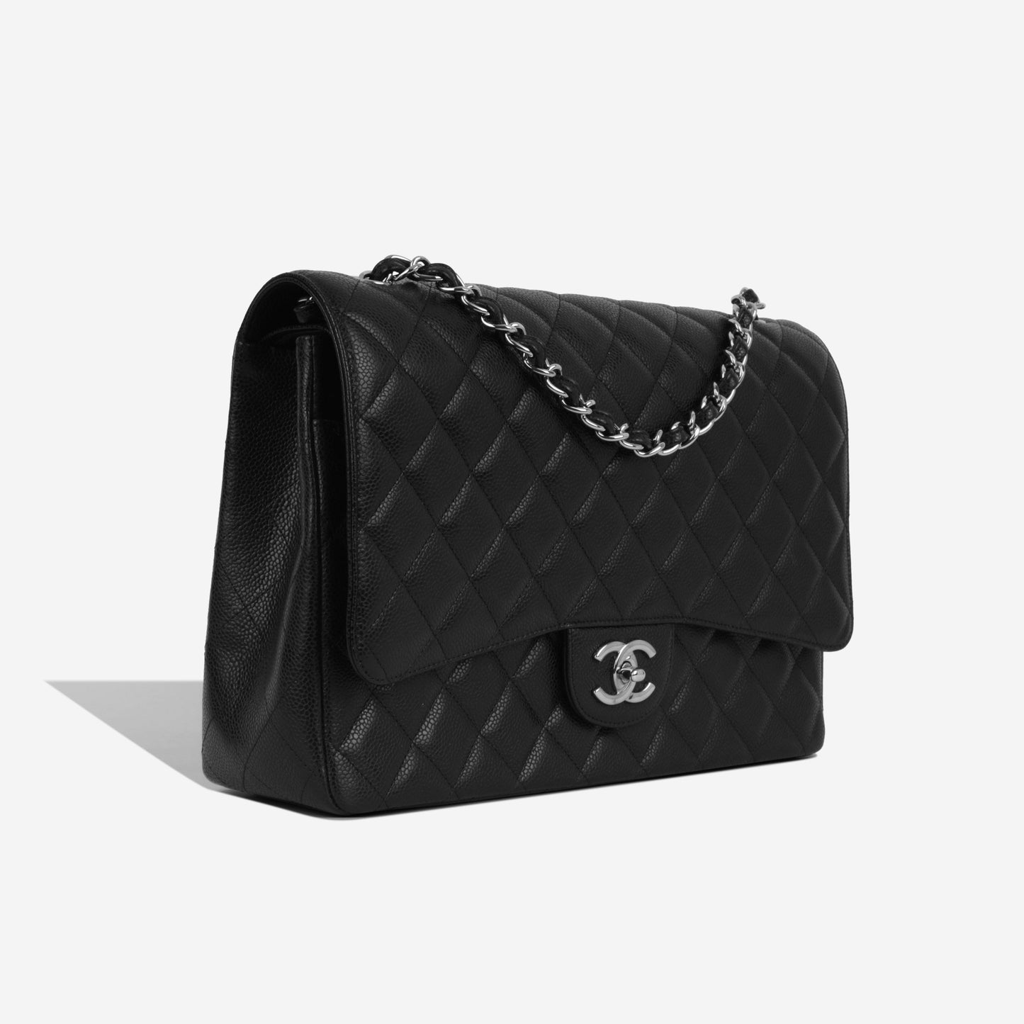 Chanel Classic Flap Caviar Black Shoulder Bag Style 143