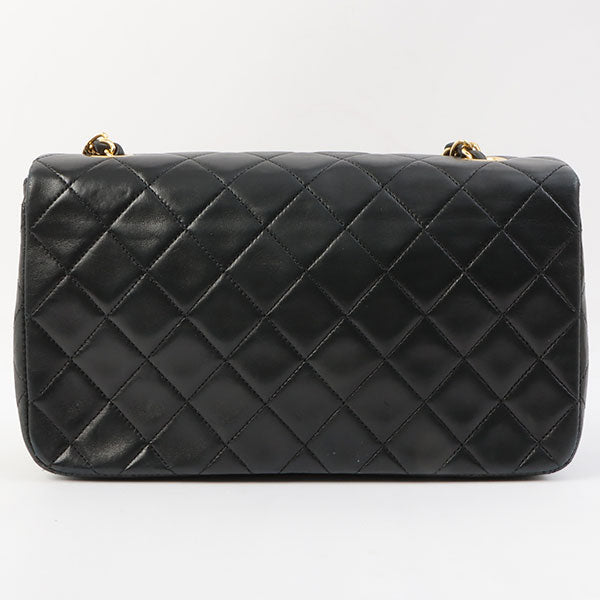 Chanel Around 1990 Made Full Flap Chain Bag 23Cm Black