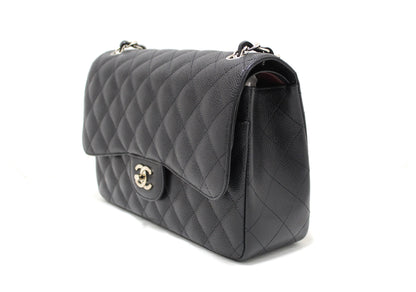 Chanel Flap Classic Quilted Caviar Leather Black Shoulder Bag Style 2