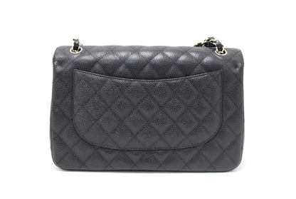 Chanel Flap Classic Quilted Caviar Leather Black Shoulder Bag Style 2