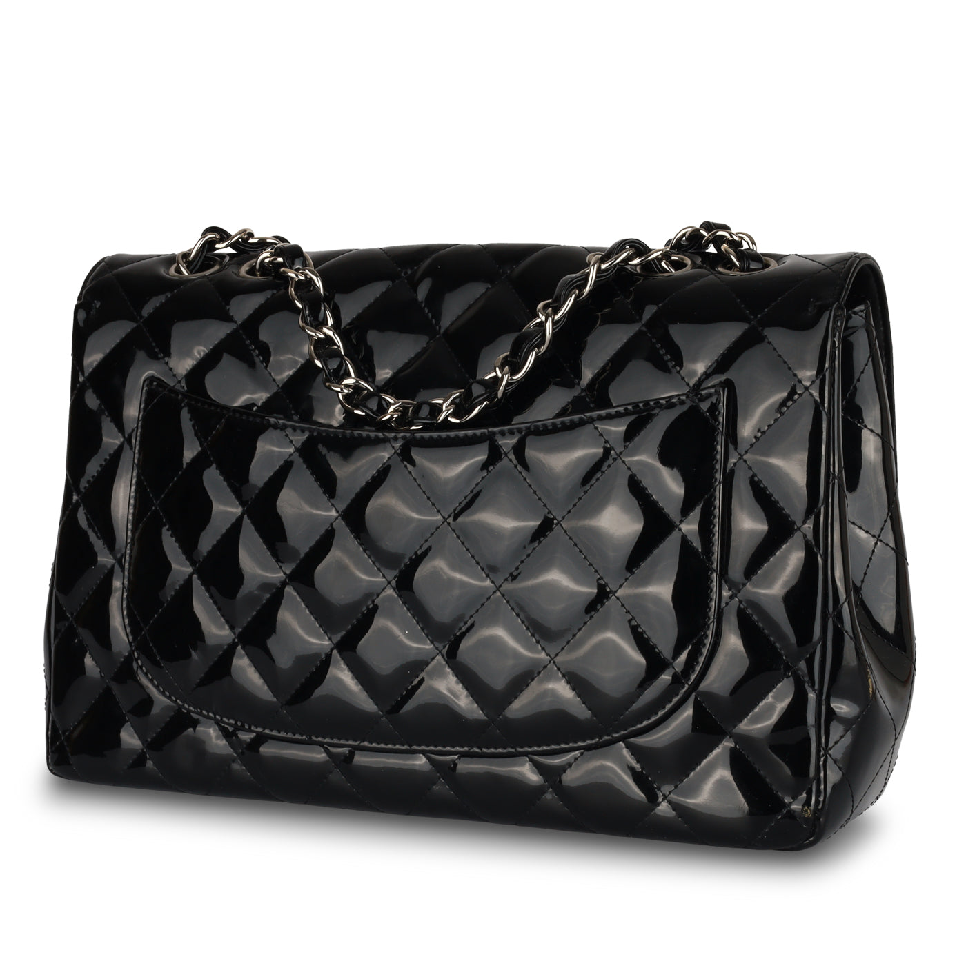 Chanel Classic Flap Patent Leather Black Shoulder Bag