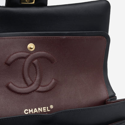 Chanel Classic Flap Lambskin Black Shoulder Bag Style 94