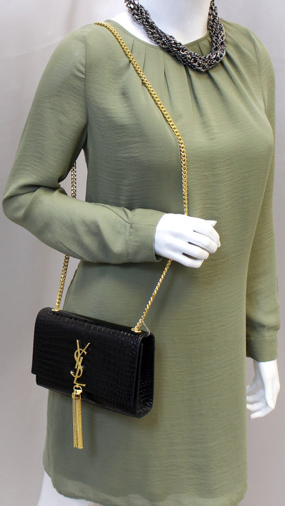 Saint Laurent Leather Black Crossbody Leather