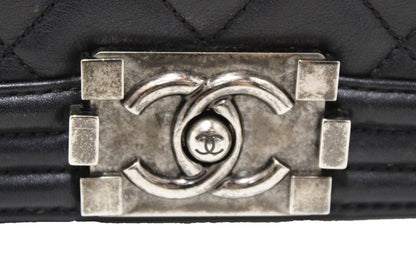 Chanel Boy Medium Quilted Calfskin Black Shoulder Bag