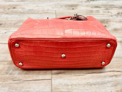 CHRISTIAN DIOR DIORISSIMO CROCODILE LARGE PINK TOTE-HS