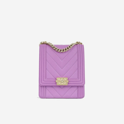 Chanel North South Boy Bag - Purple