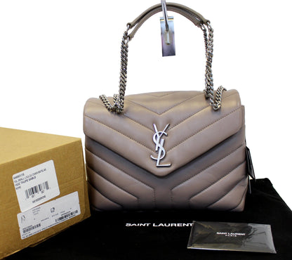 Saint Laurent Loulou Matelassé Red Shoulder Bag
