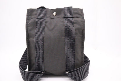 Hermes Herline Backpack In Grey Canvas