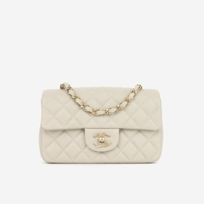 Chanel Classic Flap Lambskin Gold Shoulder Bag Style 119