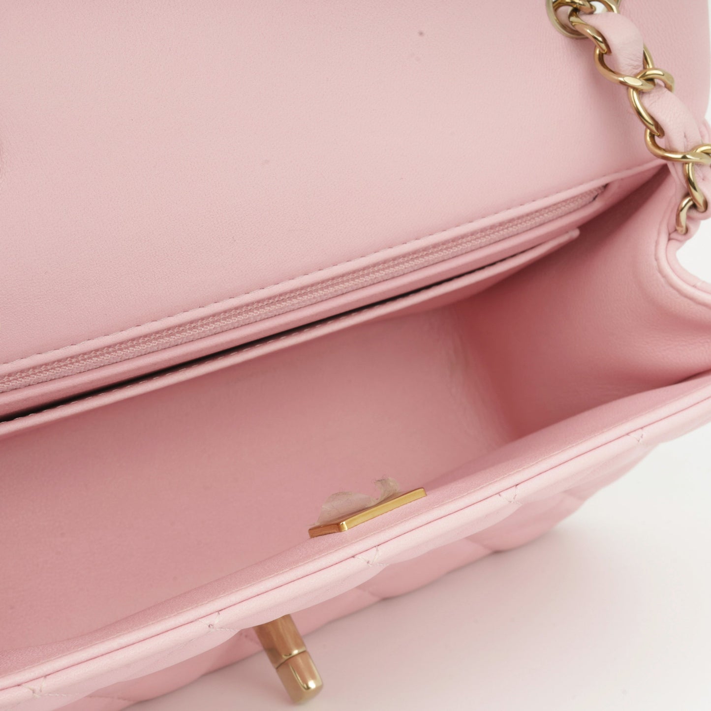 Chanel Classic Flap Lambskin Gold Shoulder Bag Style 124