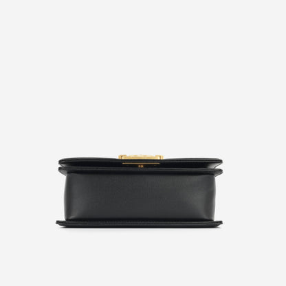 Chanel Boy Bag Lambskin Black Shoulder Bag Style 24