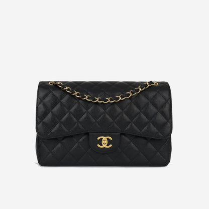 Chanel Classic Flap Lambskin Black Shoulder Bag Style 33
