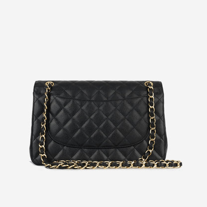 Chanel Classic Flap Lambskin Black Shoulder Bag Style 33