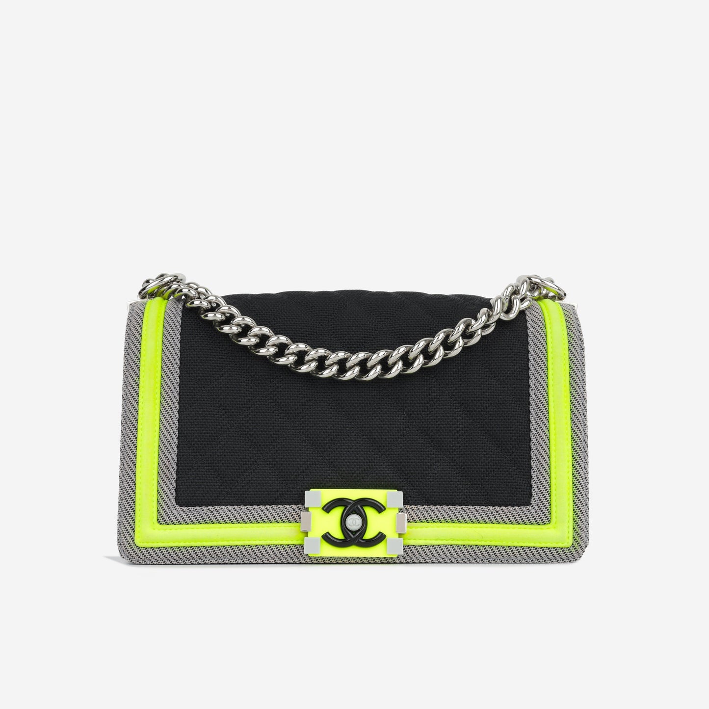 Chanel Boy Bag Lambskin Black Shoulder Bag Style 23