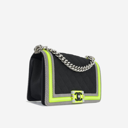 Chanel Boy Bag Lambskin Black Shoulder Bag Style 23