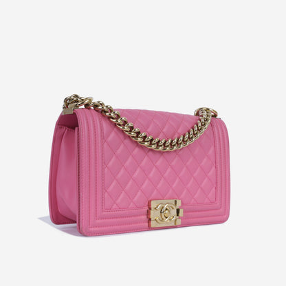 Chanel Boy Bag Lambskin Black Shoulder Bag Style 32