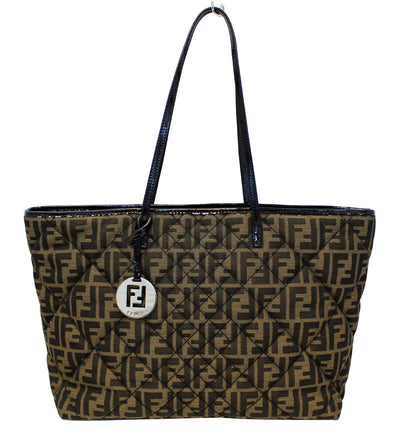 Fendi Roll Quilted Black Tote Bag