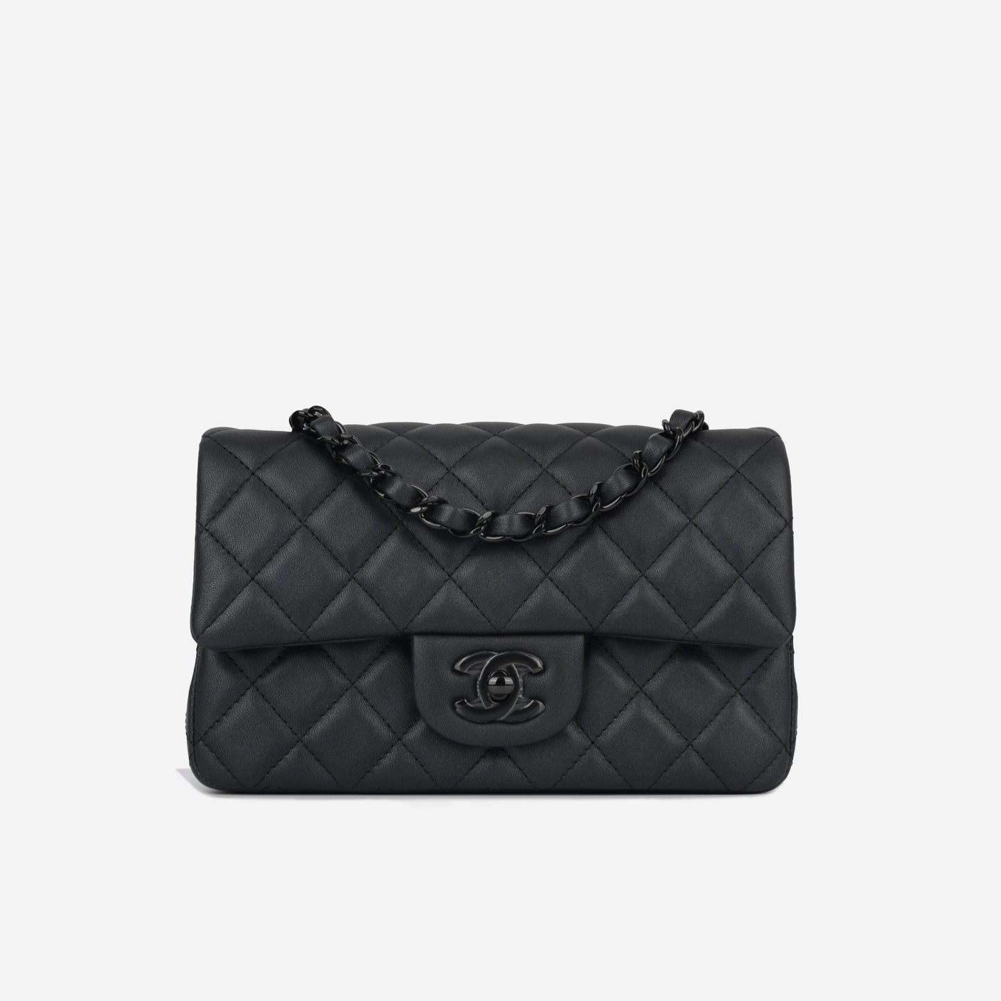 Chanel Classic Flap Lambskin Black Shoulder Bag Style 335