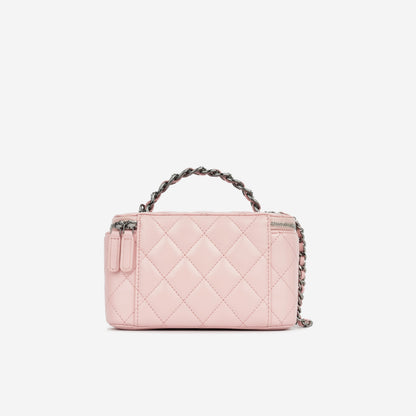 Chanel Vanity Lambskin Black Clutch Style 13