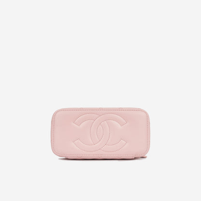 Chanel Vanity Lambskin Black Clutch Style 13