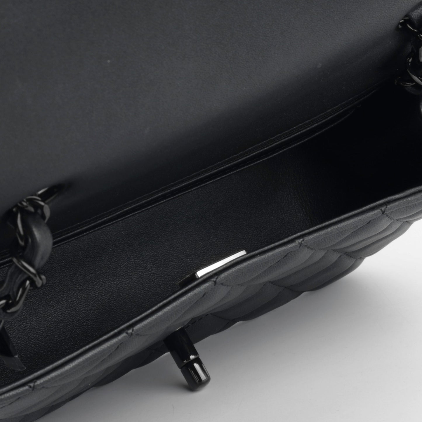 Chanel Classic Flap Lambskin Black Shoulder Bag Style 335