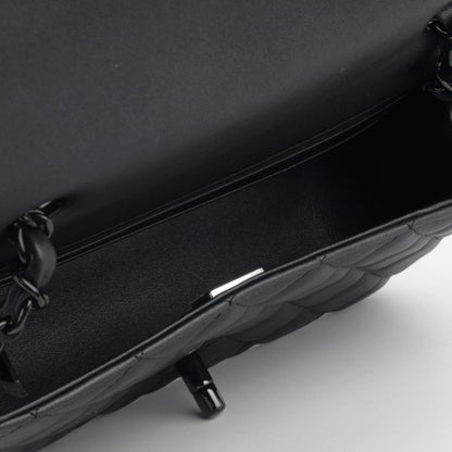 Chanel Classic Flap Lambskin Black Shoulder Bag Style 335