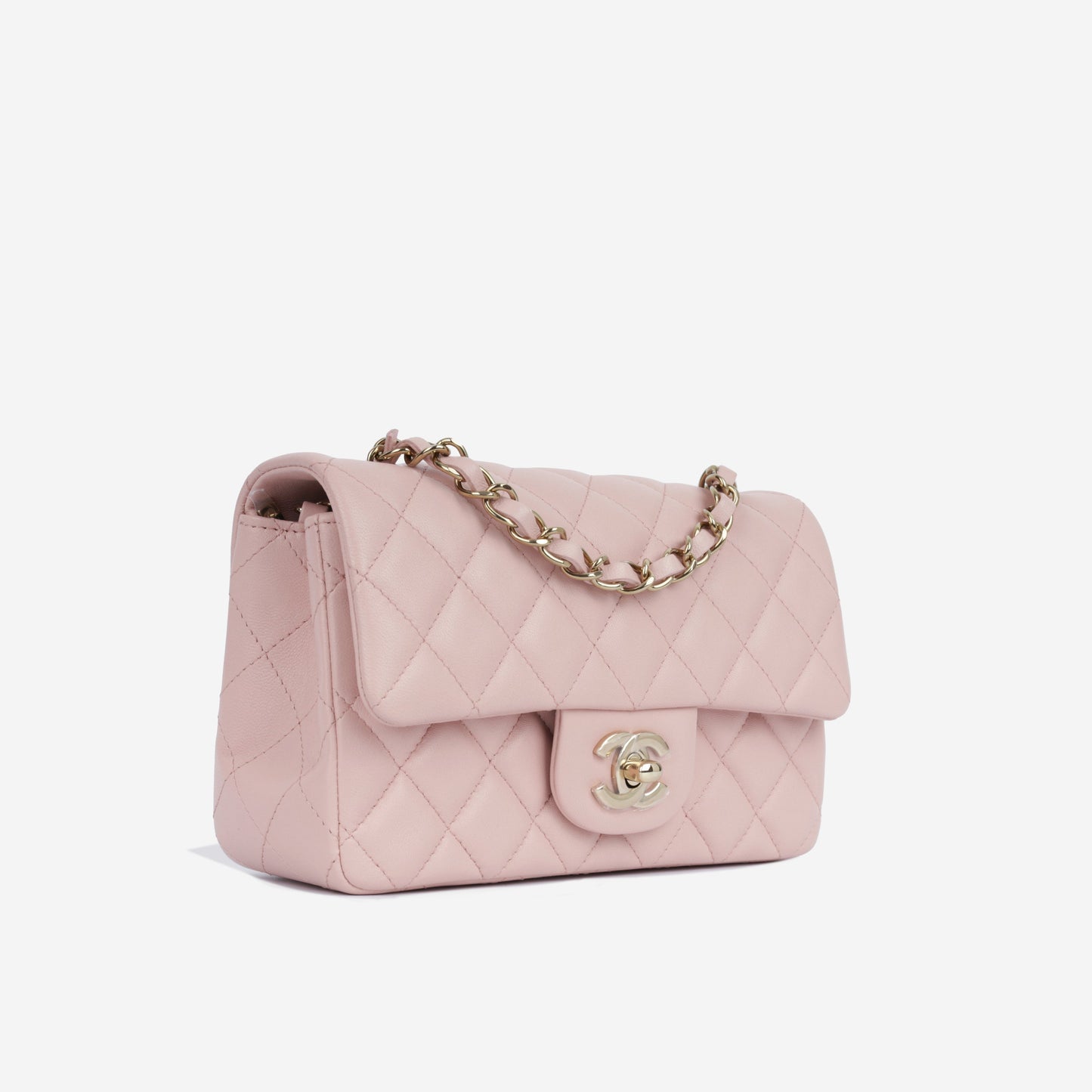 Chanel Classic Flap Lambskin Gold Shoulder Bag Style 46