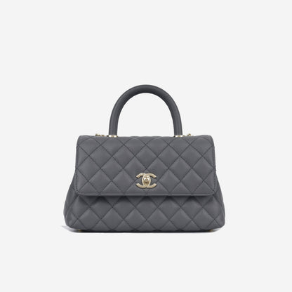 Chanel Small Coco Handle - Charcoal
