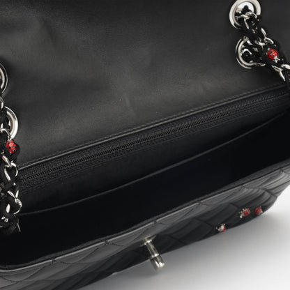 Chanel Classic Flap Lambskin Black Shoulder Bag Style 327