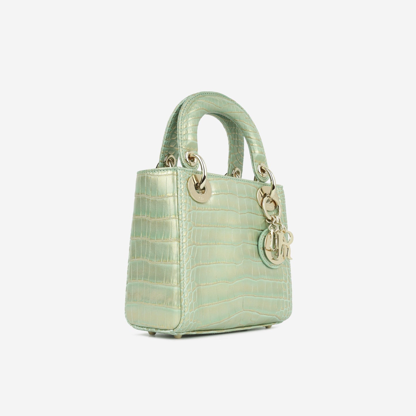 Mini Lady Dior - Green/Gold Crocodile