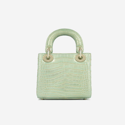 Mini Lady Dior - Green/Gold Crocodile